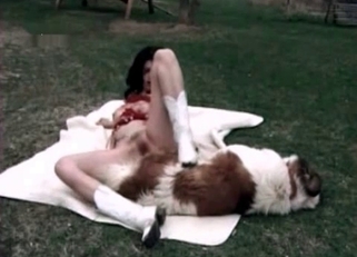 Outdoors bestiality with kinky people